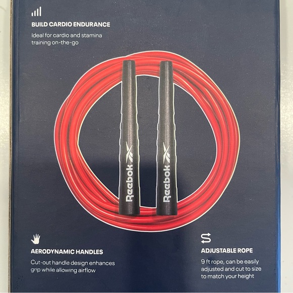 NWT Reebok Adjustable Jump Rope for Cardio Workout Exercise - Picture 5 of 5